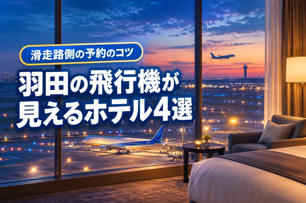 羽田空港で飛行機が見えるホテル4選！確実に滑走路側の客室を予約するコツ（記事のアイキャッチ画像）