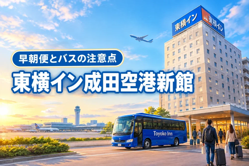 東横イン成田空港新館のアクセスで迷わない？バス時刻表の注意点や早朝便対策を解説（記事のアイキャッチ画像）